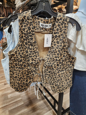 Danna Leopard Print Vest