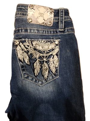 Hariot Bling Pocket Boot Cut Jeans