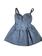 Isobel Denim Lace Detail Dress