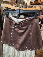 Ridgely Studded Suede Mini Skirt