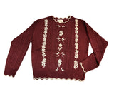 Soraya Embroidered Cable Knit Sweater