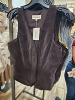 Dallas V Neck Suede Vest