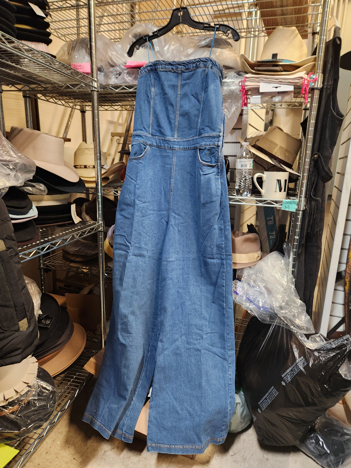 Strella Denim Tube Jumpsuit