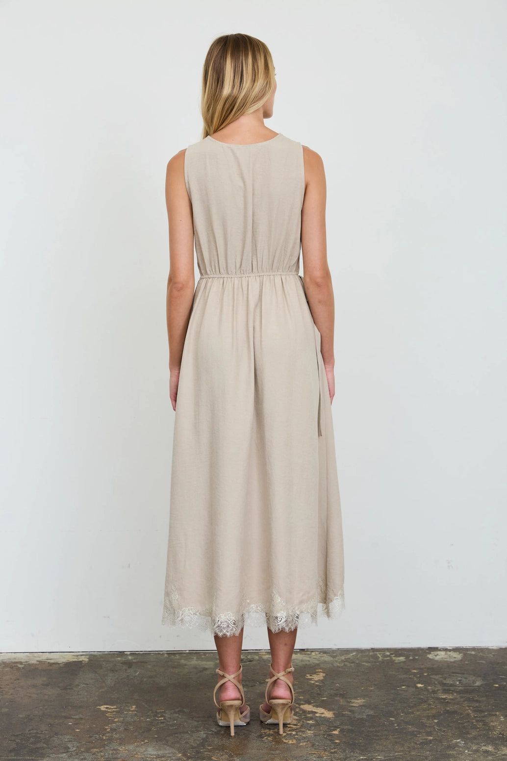 Sassafrass Lace Trim Midi Dress