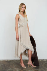 Sassafrass Lace Trim Midi Dress