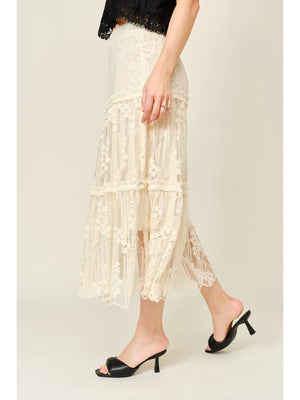 Haven Lace Tiered Skirt