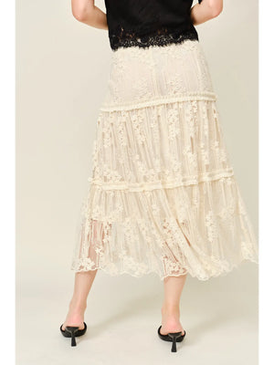 Haven Lace Tiered Skirt