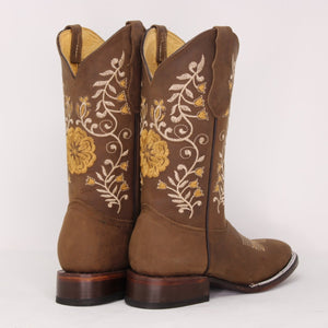 Katie Embroidery Cowgirl Boots (2 colors)