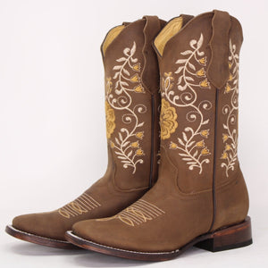Katie Embroidery Cowgirl Boots (2 colors)